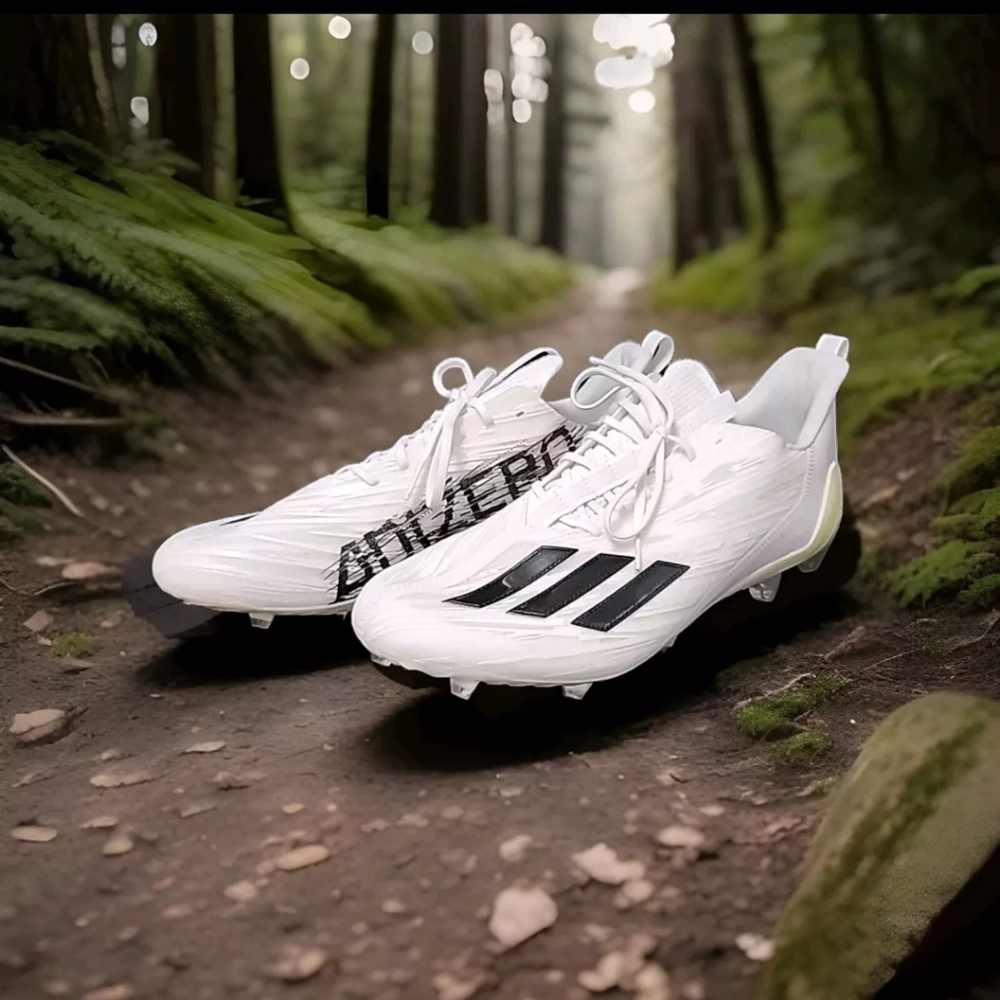 Adidas Adizero Molded Football Cleats GX4049 White Black Men's Size 14